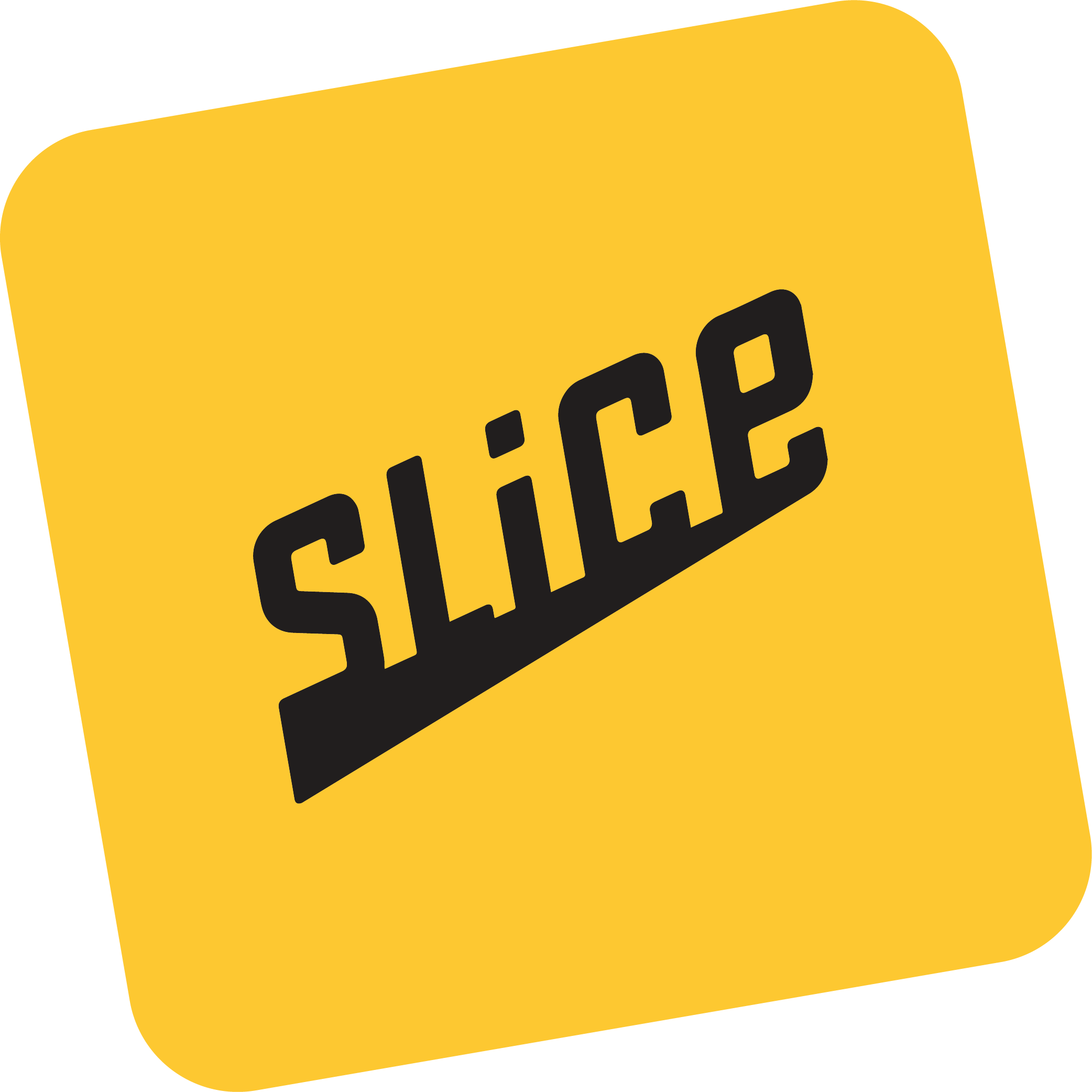 Slice Logo Screen Yellow BlackType